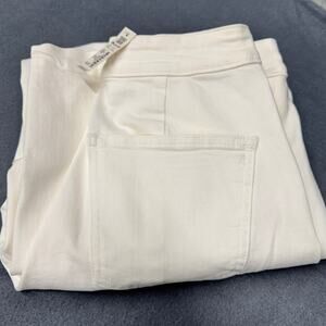 Madewell Jeans Womens 25 (26x26.5 ACTUAL) White Denim Curvy Emmett Wide Leg NEW